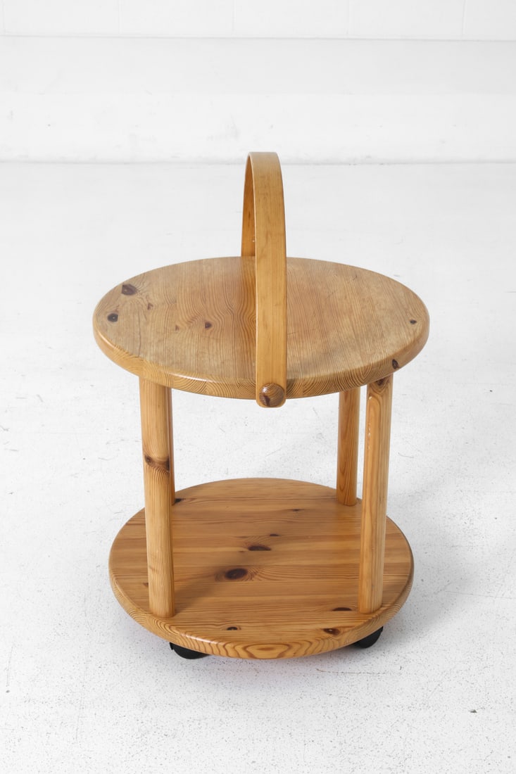 DAUMILLER STYLE DANISH PINE SIDE TABLE C. 1970S - 6