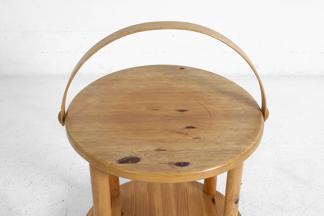 DAUMILLER STYLE DANISH PINE SIDE TABLE C. 1970S - 7