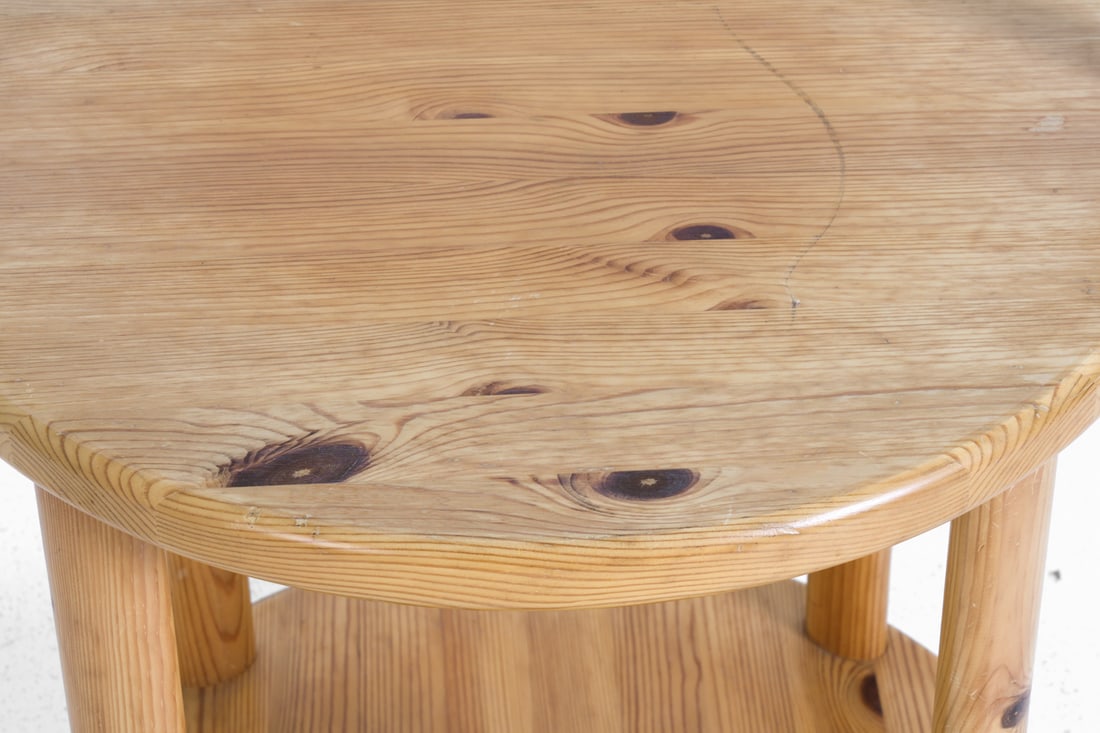 DAUMILLER STYLE DANISH PINE SIDE TABLE C. 1970S - 8