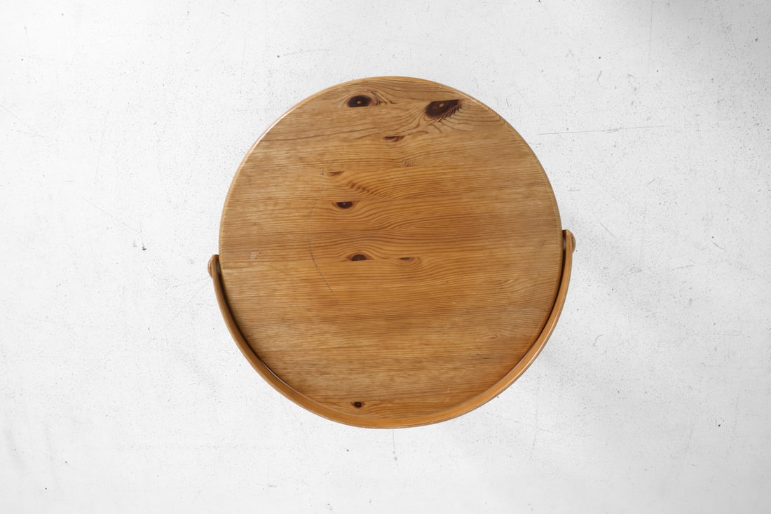 DAUMILLER STYLE DANISH PINE SIDE TABLE C. 1970S - 9