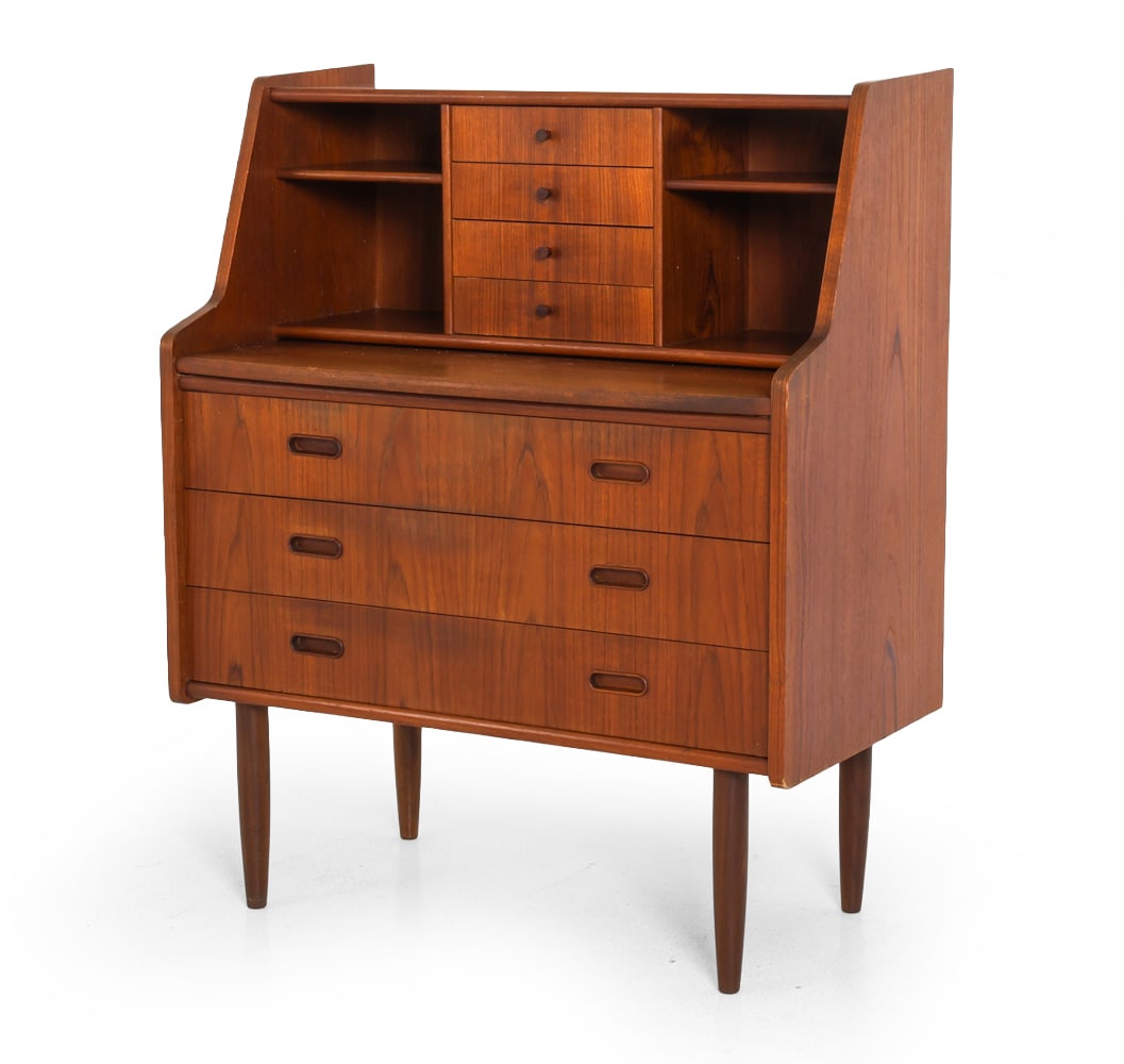 KRISTIANSEN STYLE DANISH TEAK SECRETARY DESK 1960S (1 of 20)