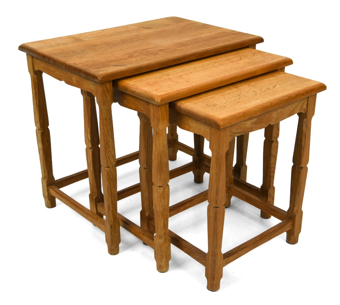 ATTR. HENNING KJAERNULF DANISH OAK NESTING TABLES (1 of 15)