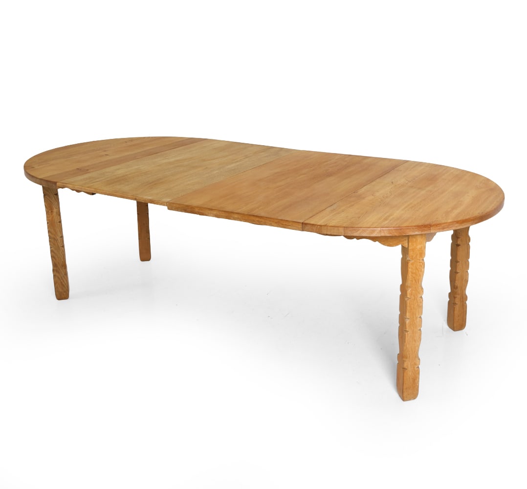 STYLE OF HENNING KJAERNULF OAK DINING TABLE 1970S (1 of 16)