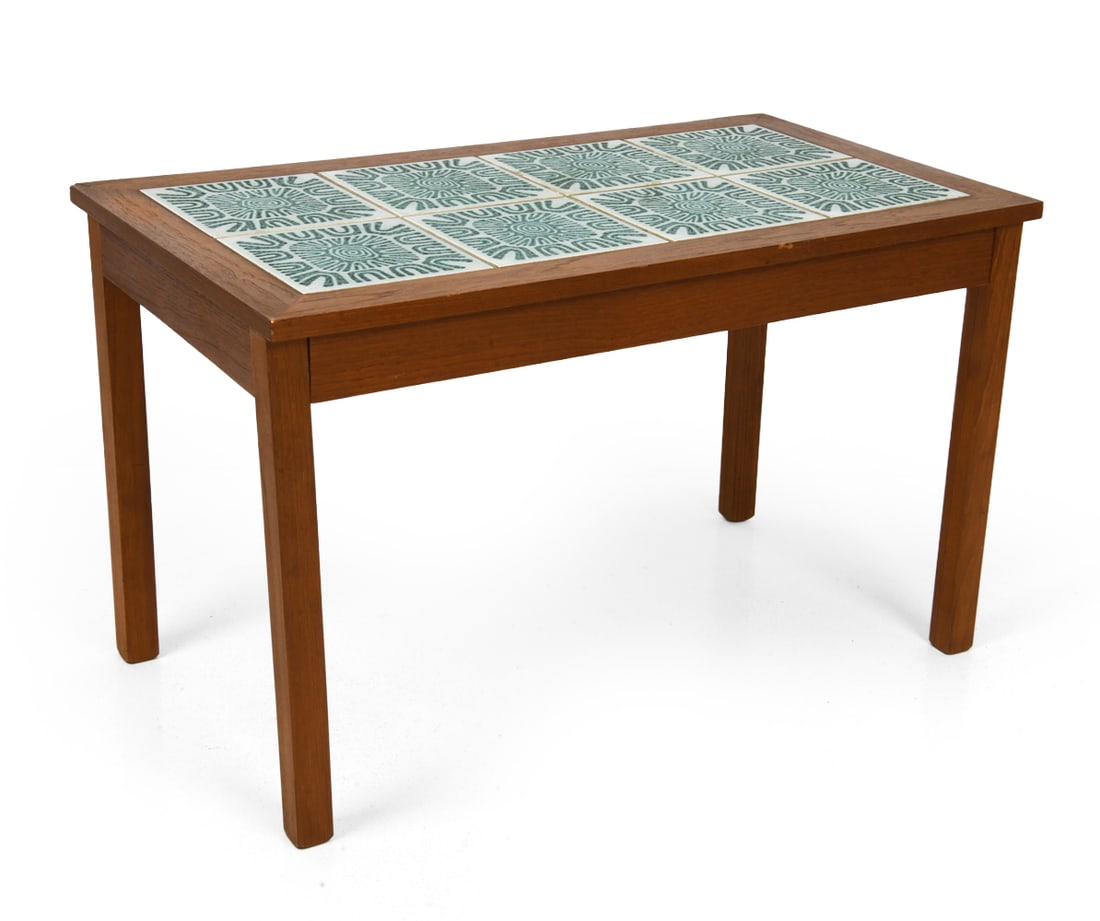 DANISH TEAK & CERAMIC TILE SIDE TABLE C. 1970S (1 of 14)