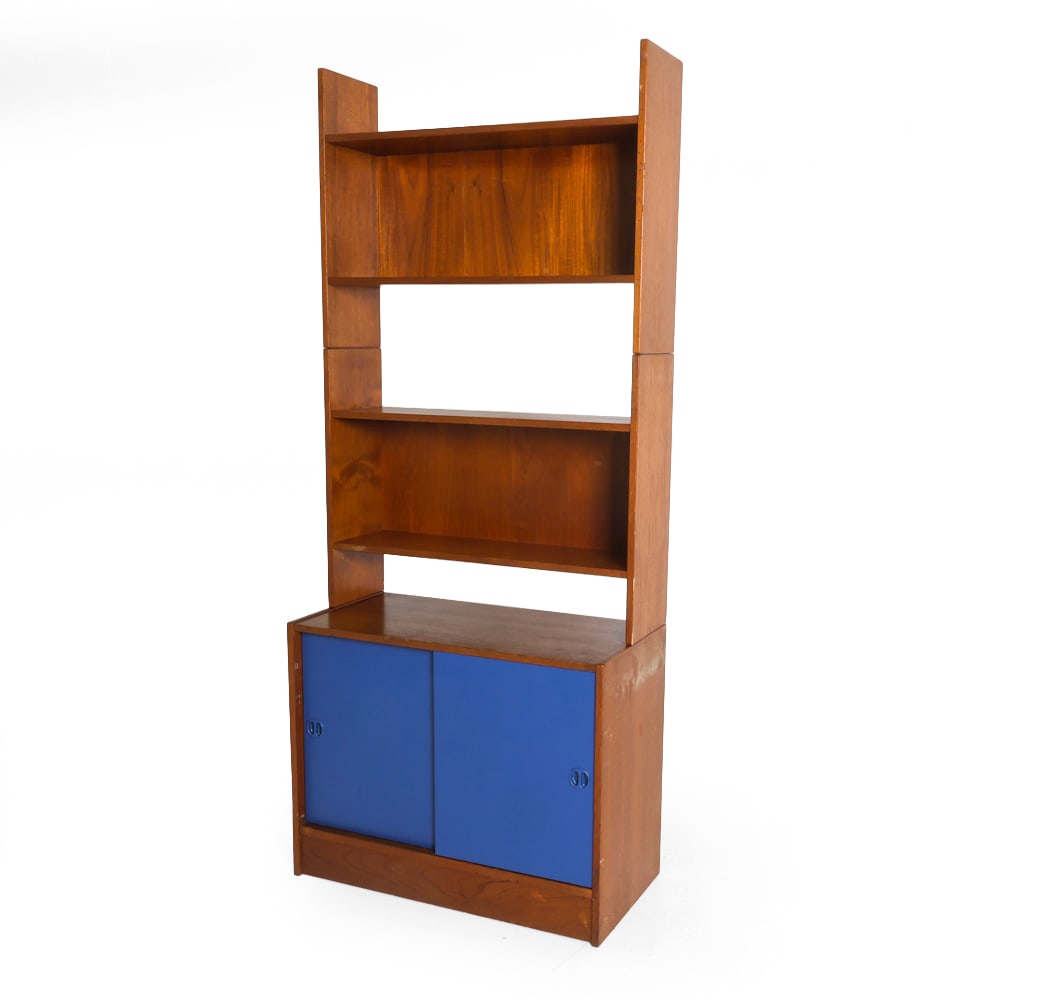 SCANDINAVIAN TEAK BOOKCASE CABINET C. 1960S (1 of 16)