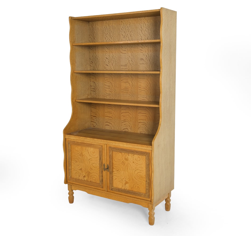 SKOVGAARD JENSEN DANISH OAK BOOKCASE CABINET 1970S (1 of 20)