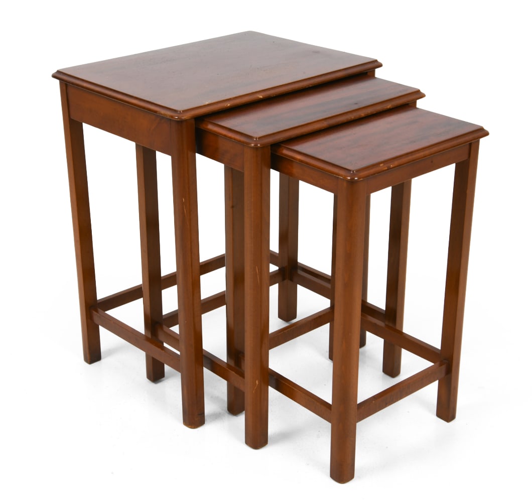 DANISH MAHOGANY NESTING TABLES C. 1960S (1 of 17)