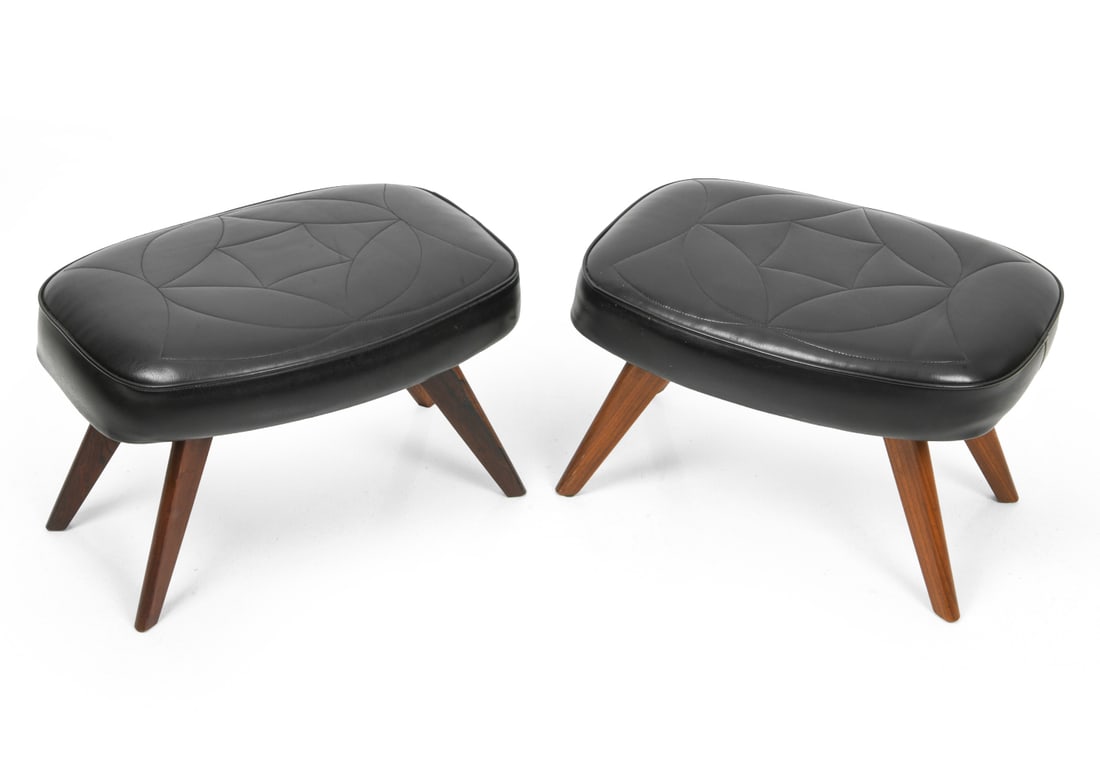 PAIR OF DANISH ROSEWOOD &TEAK STOOLS C. 1970S (1 of 11)