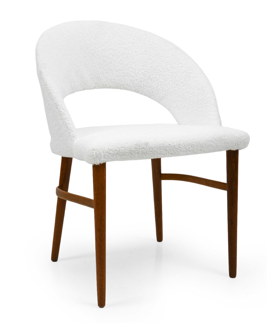 FRODE HOLM DANISH BOUCLE VANITY CHAIR C. 1970S (1 of 12)