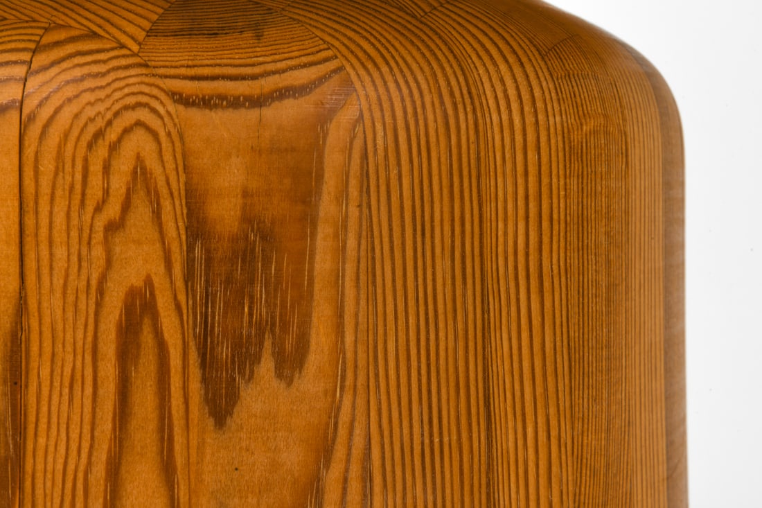SCANDINAVIAN PINE TABLE LAMP C. 1970S - 4