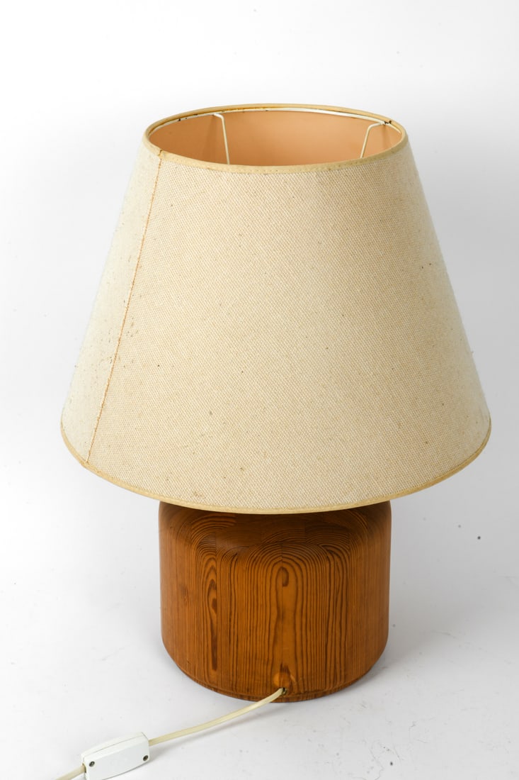 SCANDINAVIAN PINE TABLE LAMP C. 1970S - 6