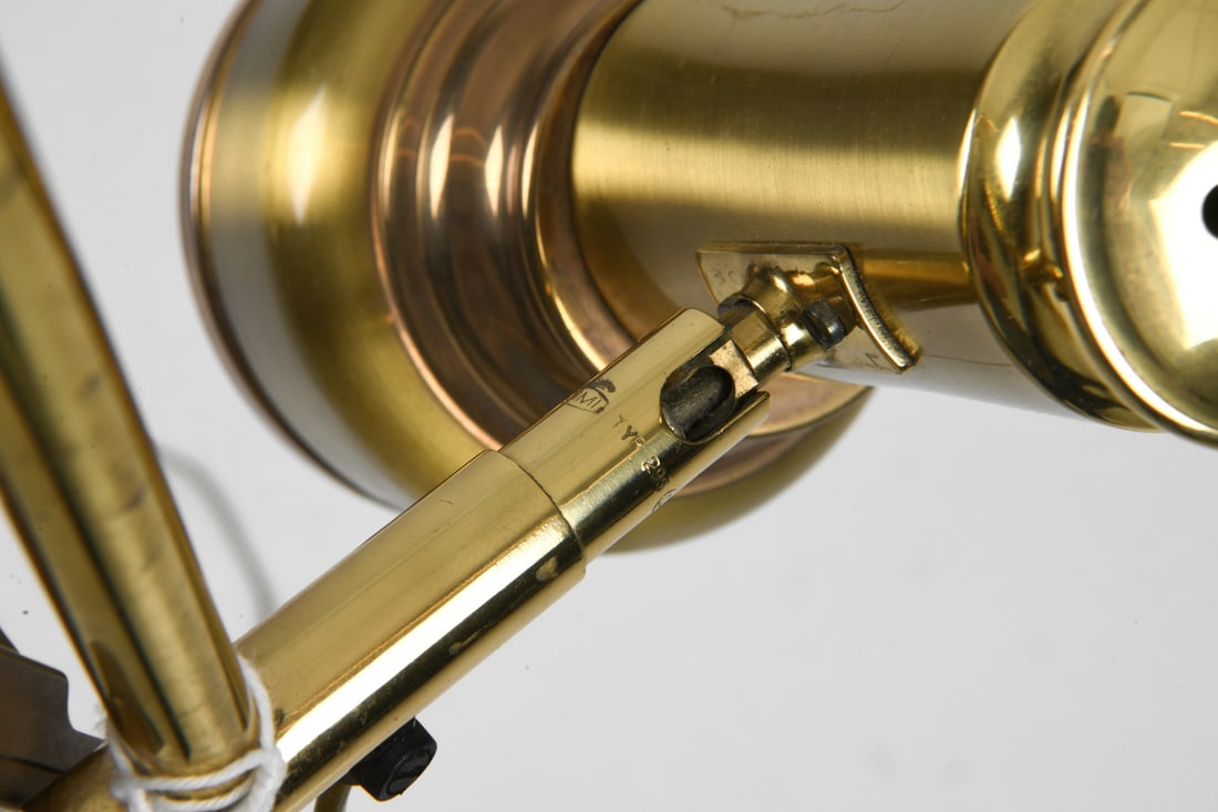 DANISH BRASS ADJUSTABLE FLOOR LAMP - 10