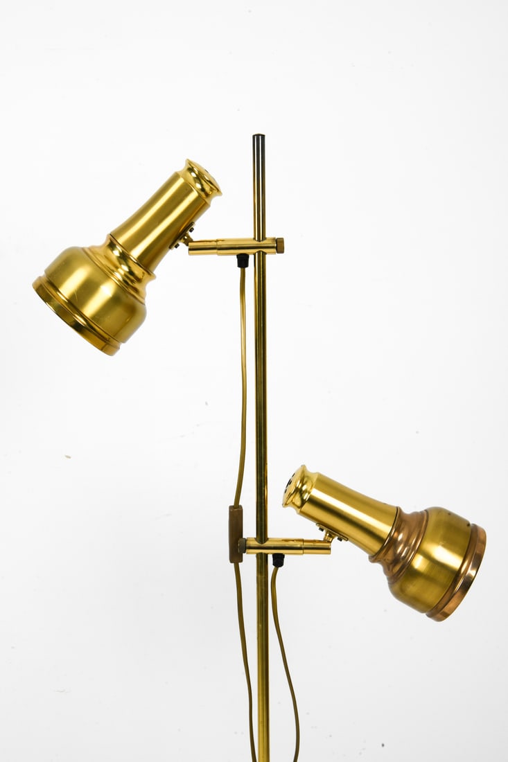 DANISH BRASS ADJUSTABLE FLOOR LAMP - 3