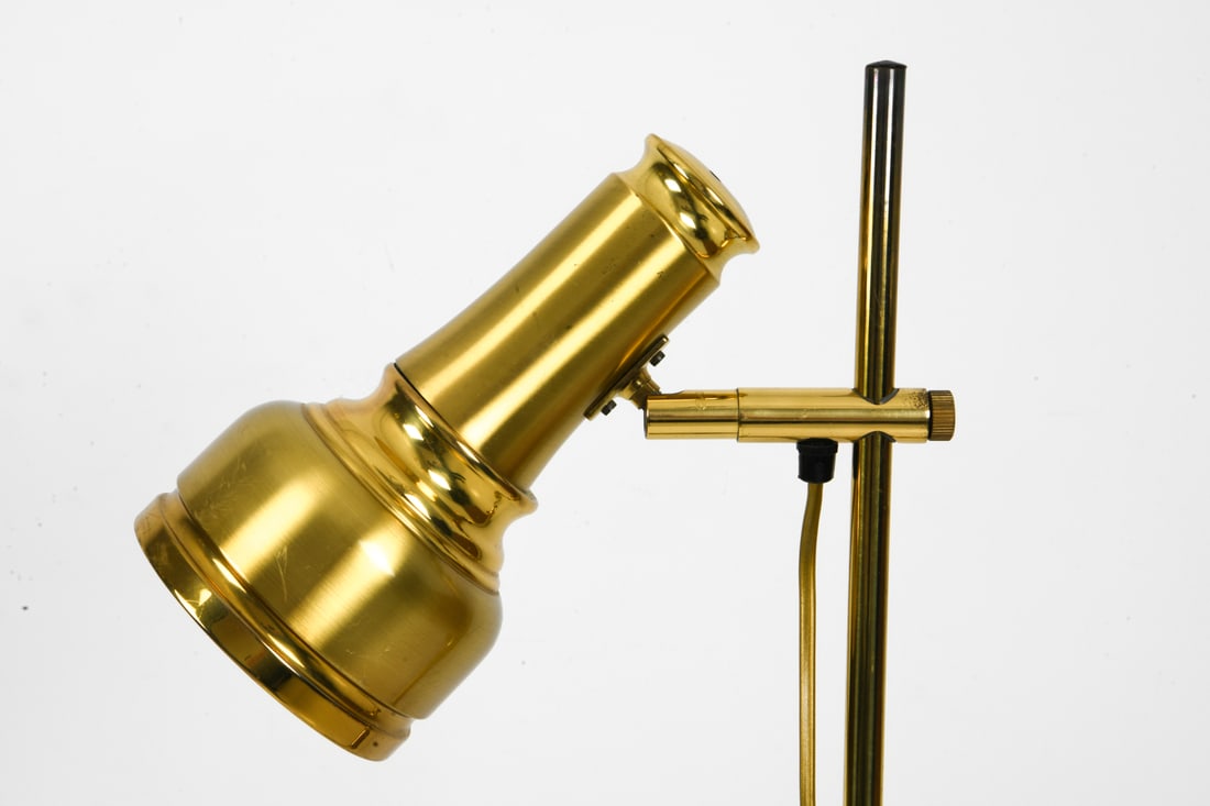 DANISH BRASS ADJUSTABLE FLOOR LAMP - 4
