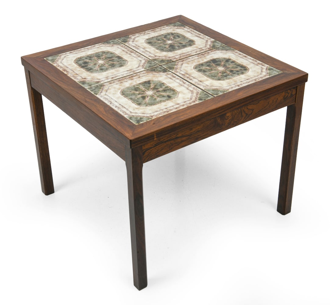 SCANDINAVIAN ROSEWOOD SIDE TABLE WITH TILE TOP (1 of 16)