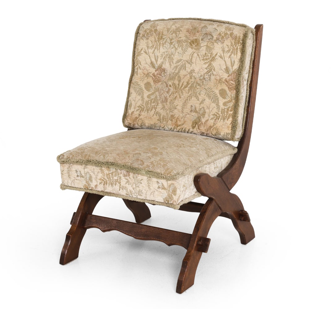 HENNING KJAERNULF STYLE OAK LOUNGE CHAIR 1960S: Dimensions: H 35.5" x W 21.5" x D 18" x SH 17.25". Condition: Sun fading to wood. Wear consistent with age and use. F017