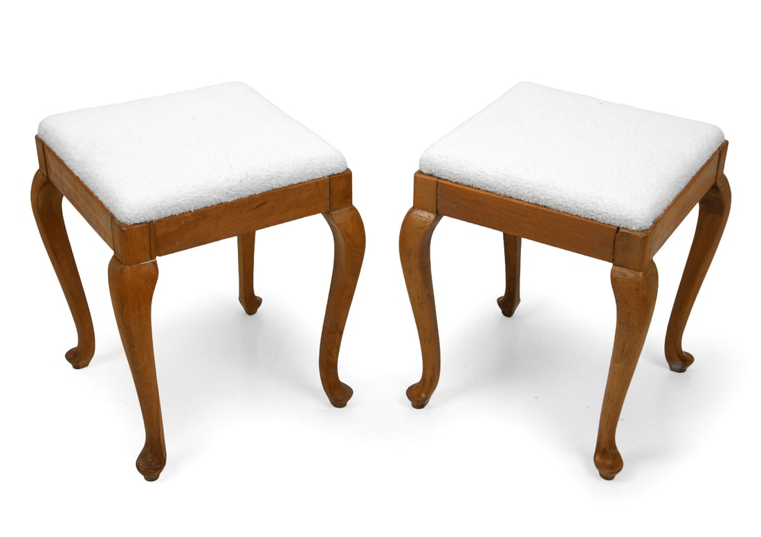 (2) SCANDINAVIAN OAK STOOLS C. 1960S (1 of 13)