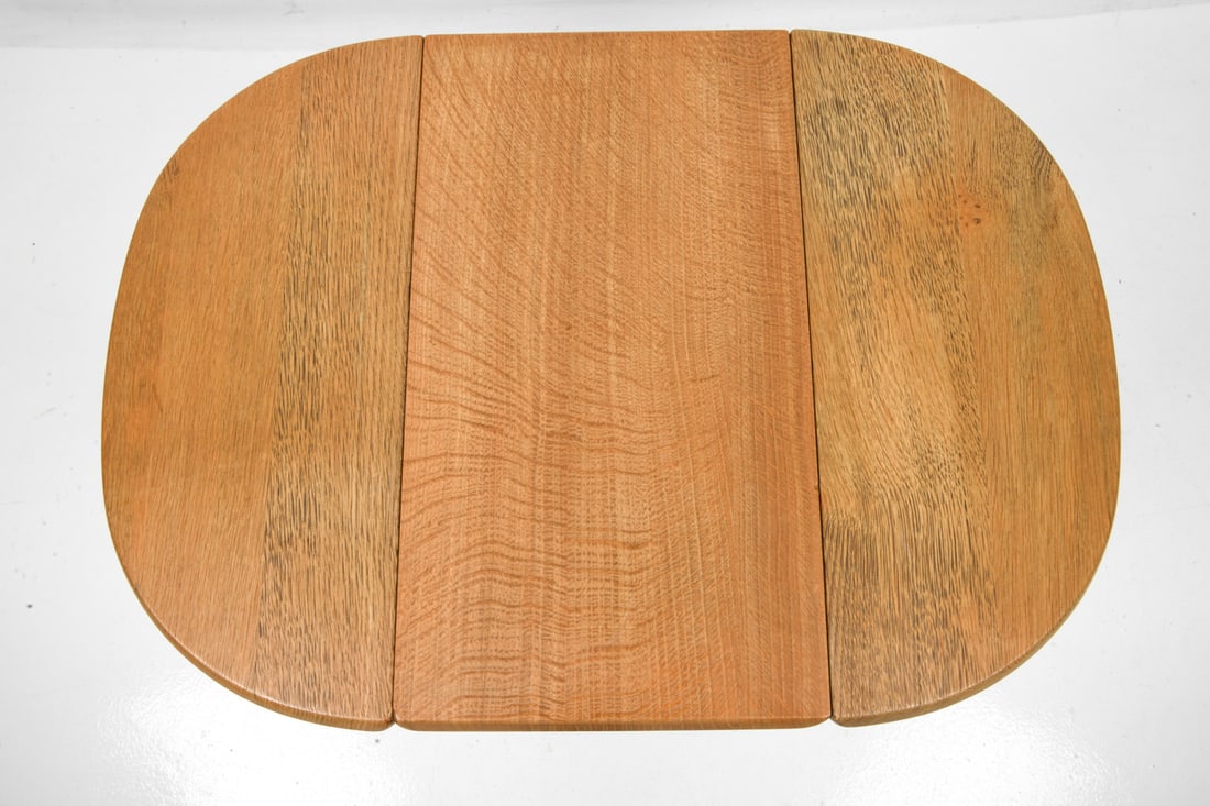 KJAERNULF STYLE DANISH OAK DROP LEAF SIDE TABLE - 15