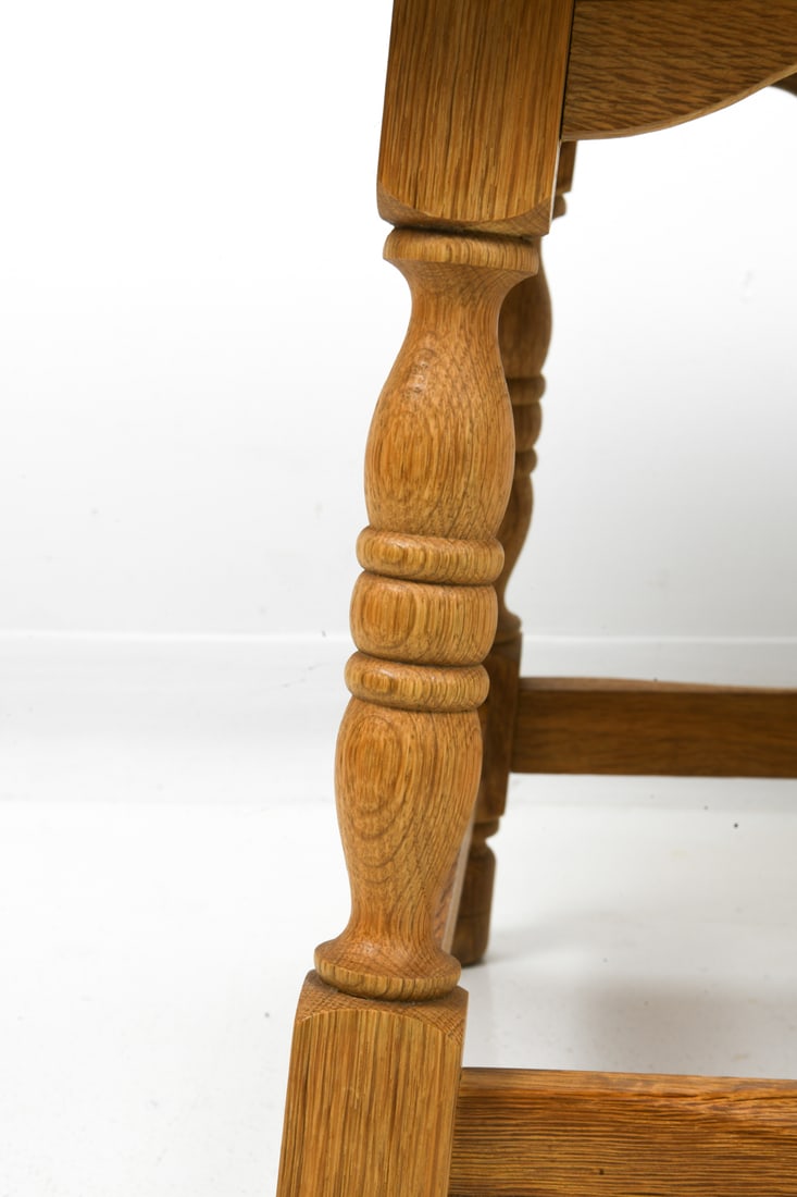 KJAERNULF STYLE DANISH OAK DROP LEAF SIDE TABLE - 7