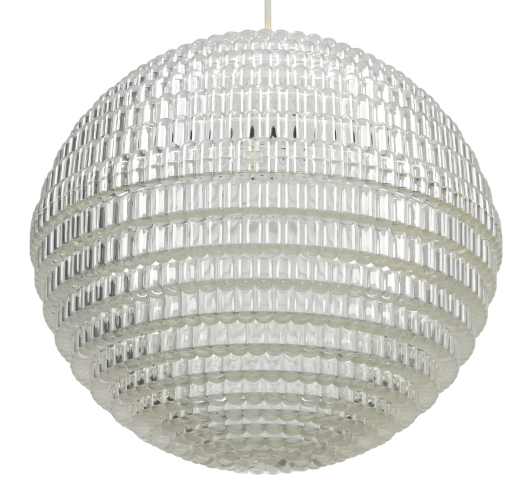 VINTAGE ACRYLIC GLOBE PENDANT LIGHT C. 1970S (1 of 9)