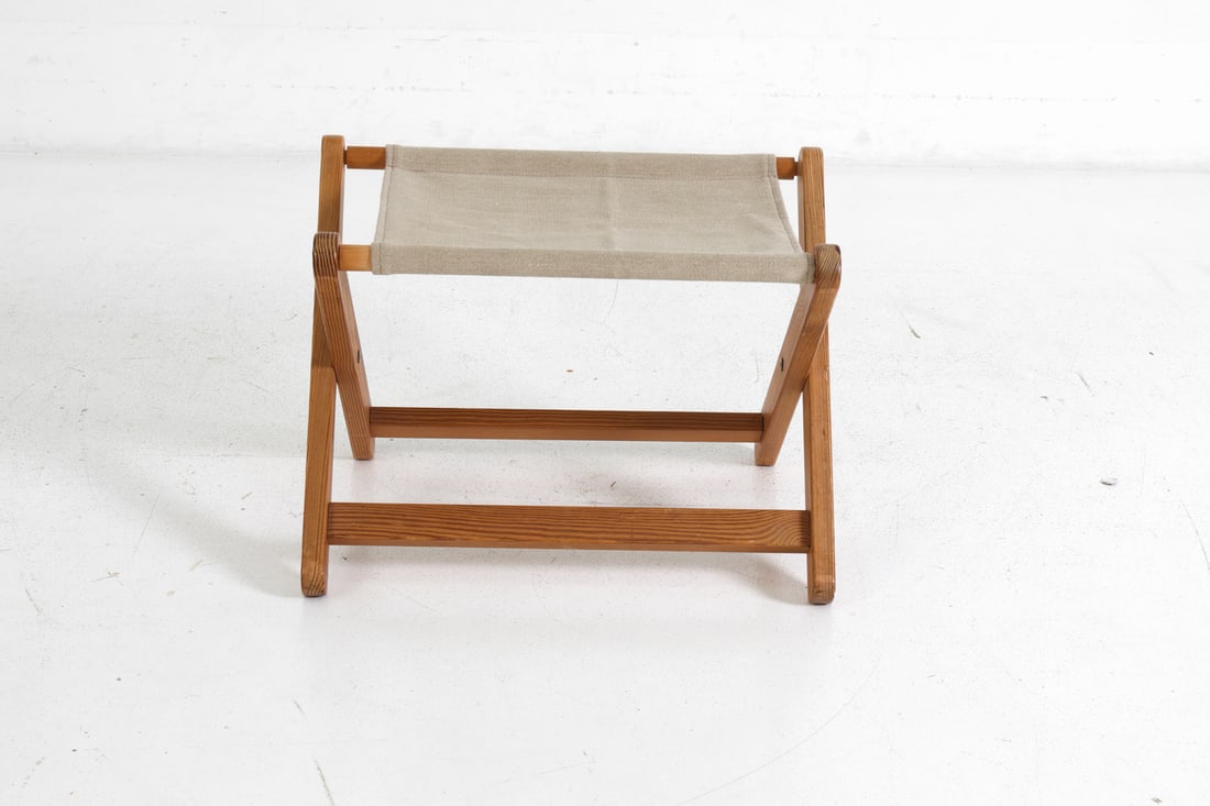 SCANDINAVIAN PINE FOLDABLE STOOL C. 1970S - 3