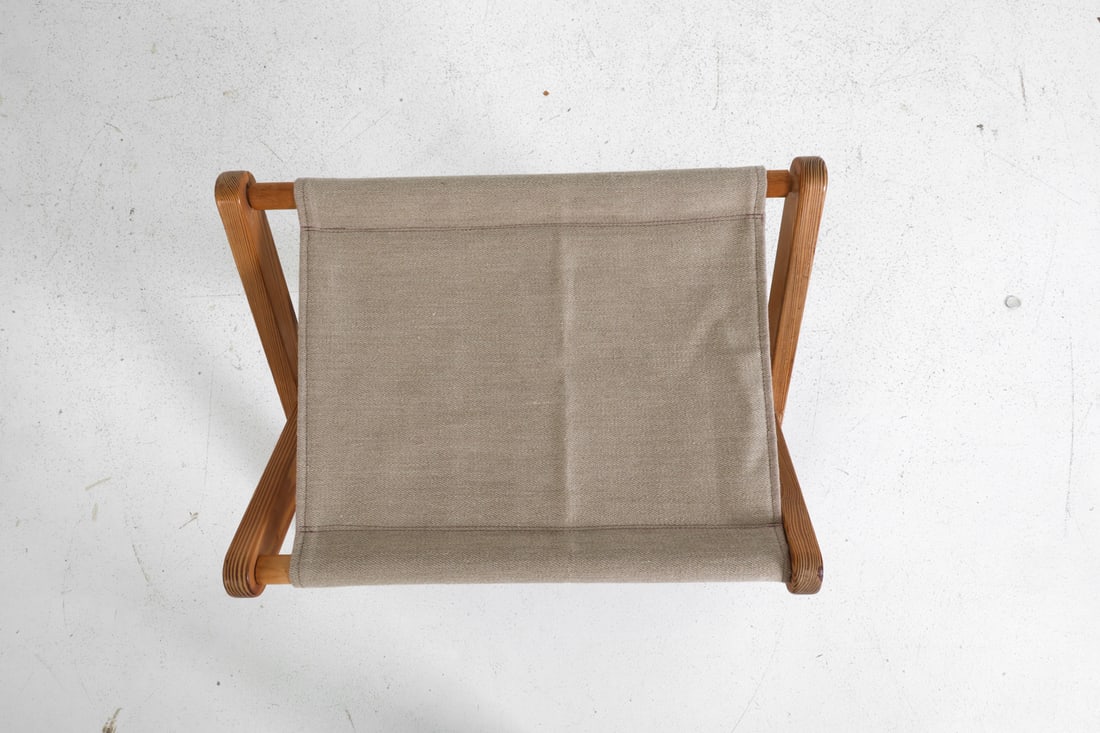SCANDINAVIAN PINE FOLDABLE STOOL C. 1970S - 6