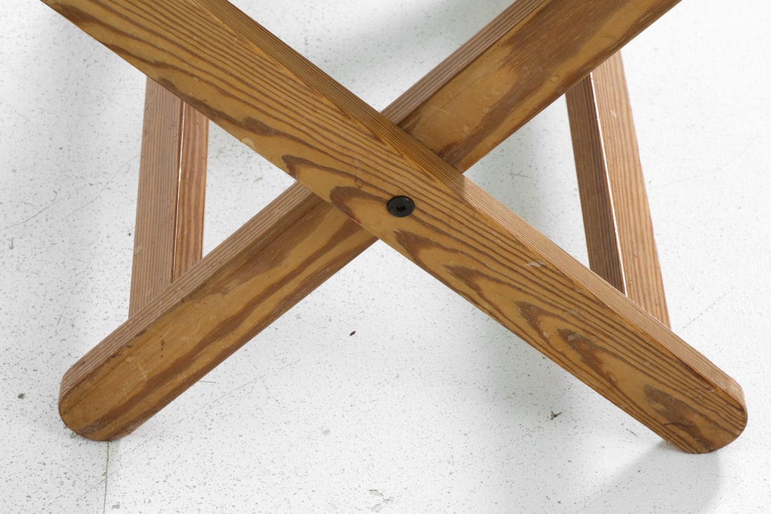 SCANDINAVIAN PINE FOLDABLE STOOL C. 1970S - 8