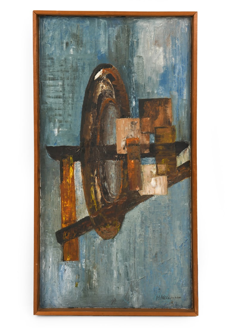 DANISH ABSTRACT O/C PAINTING (1 of 5)