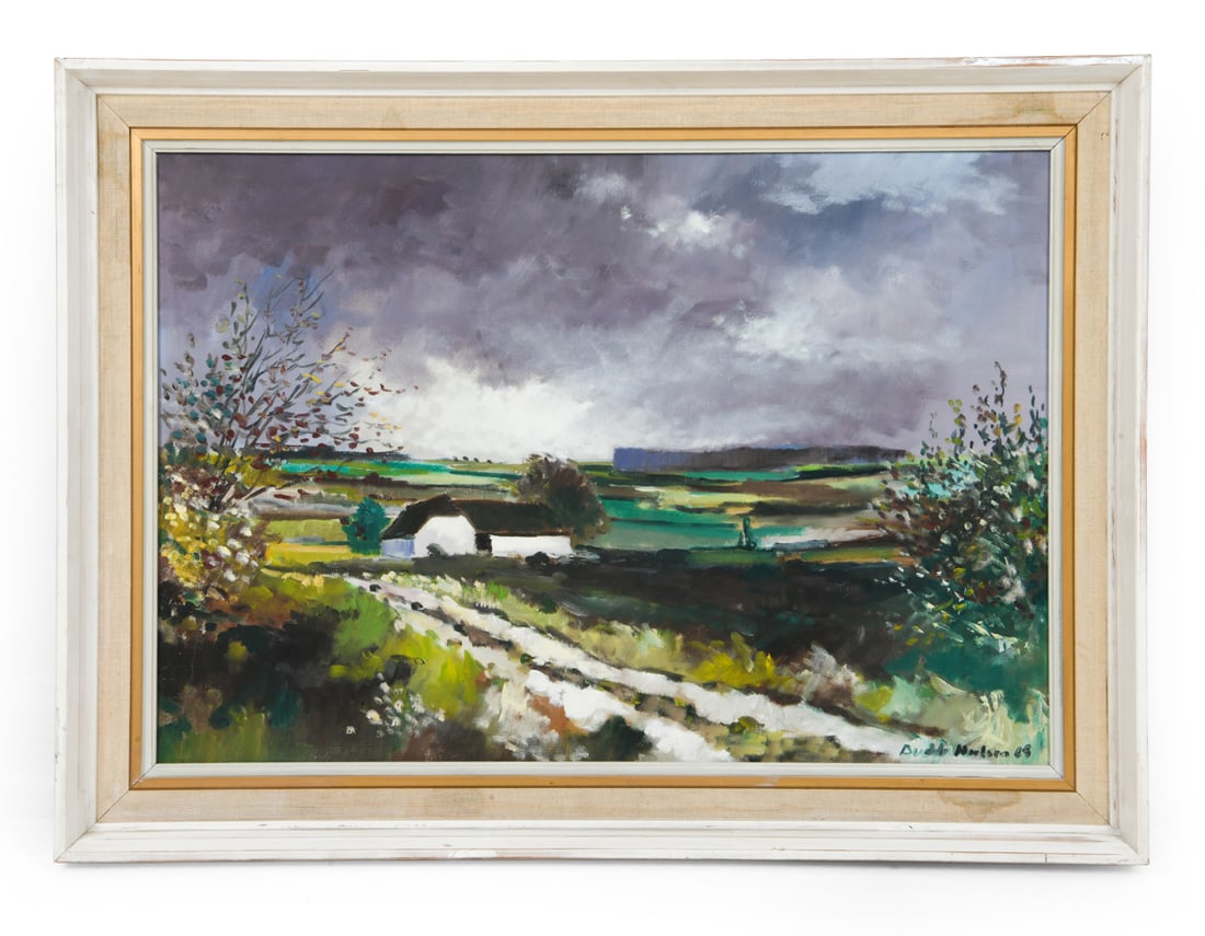 BUDDE NIELSEN (1927-1987) DANISH LANDSCAPE O/C (1 of 6)