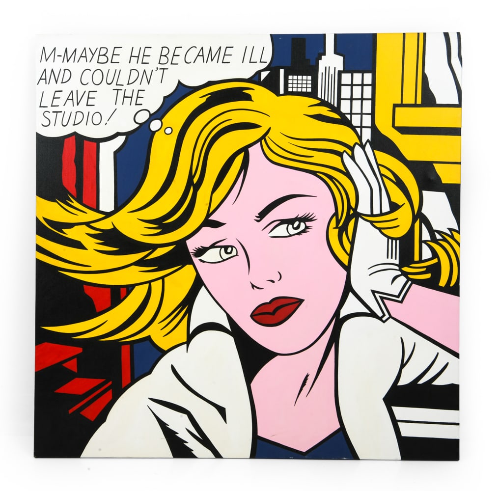 ROY LICHTENSTEIN REPRODUCTION OIL ON CANVAS (1 of 3)