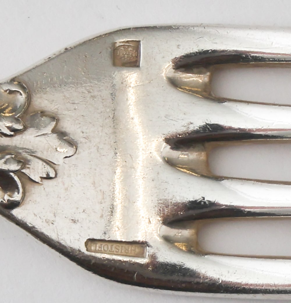 CHRISTOFLE RUBANS SILVERPLATE FLATWARE GROUPING - 14