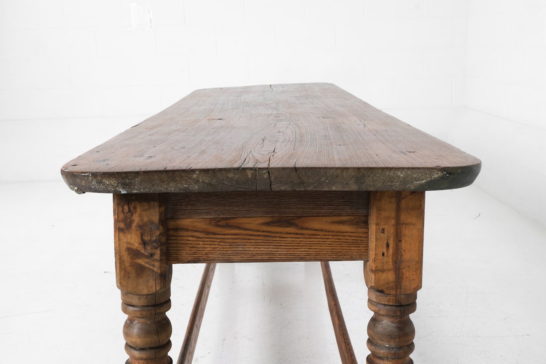 ANTIQUE OAK CONSOLE TABLE - 15