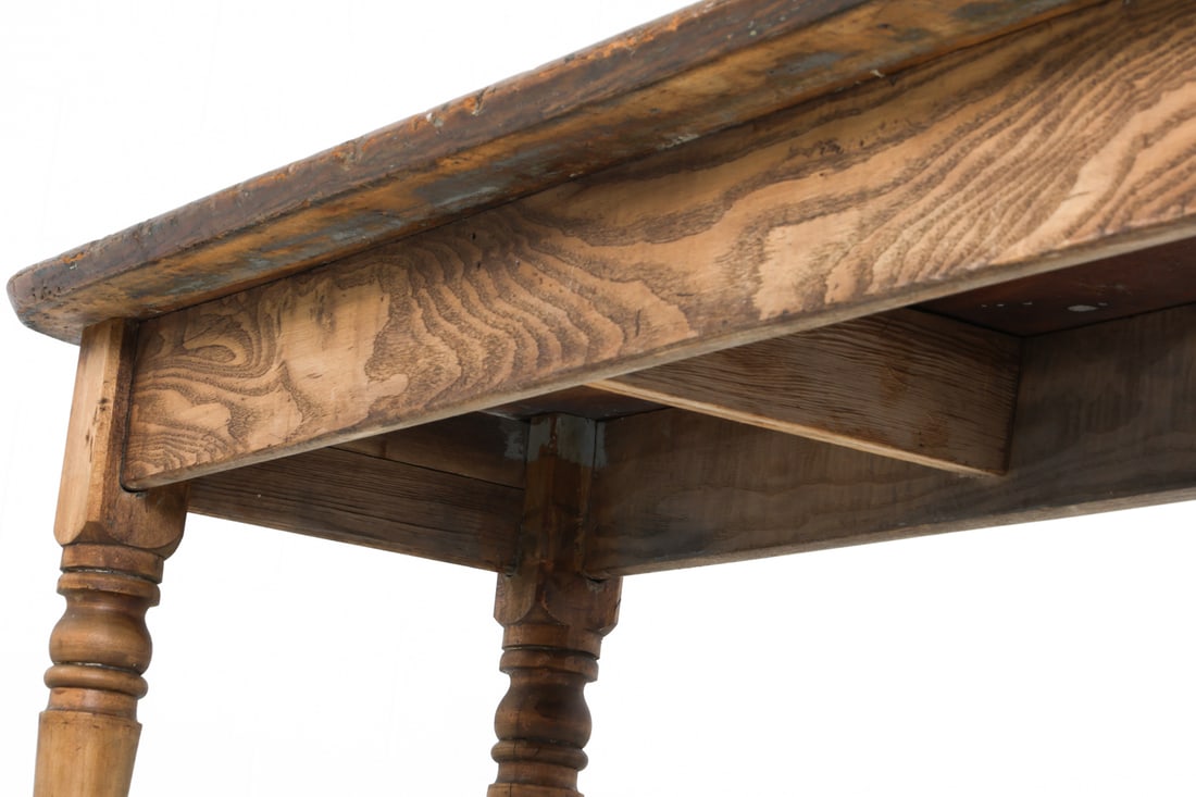 ANTIQUE OAK CONSOLE TABLE - 17