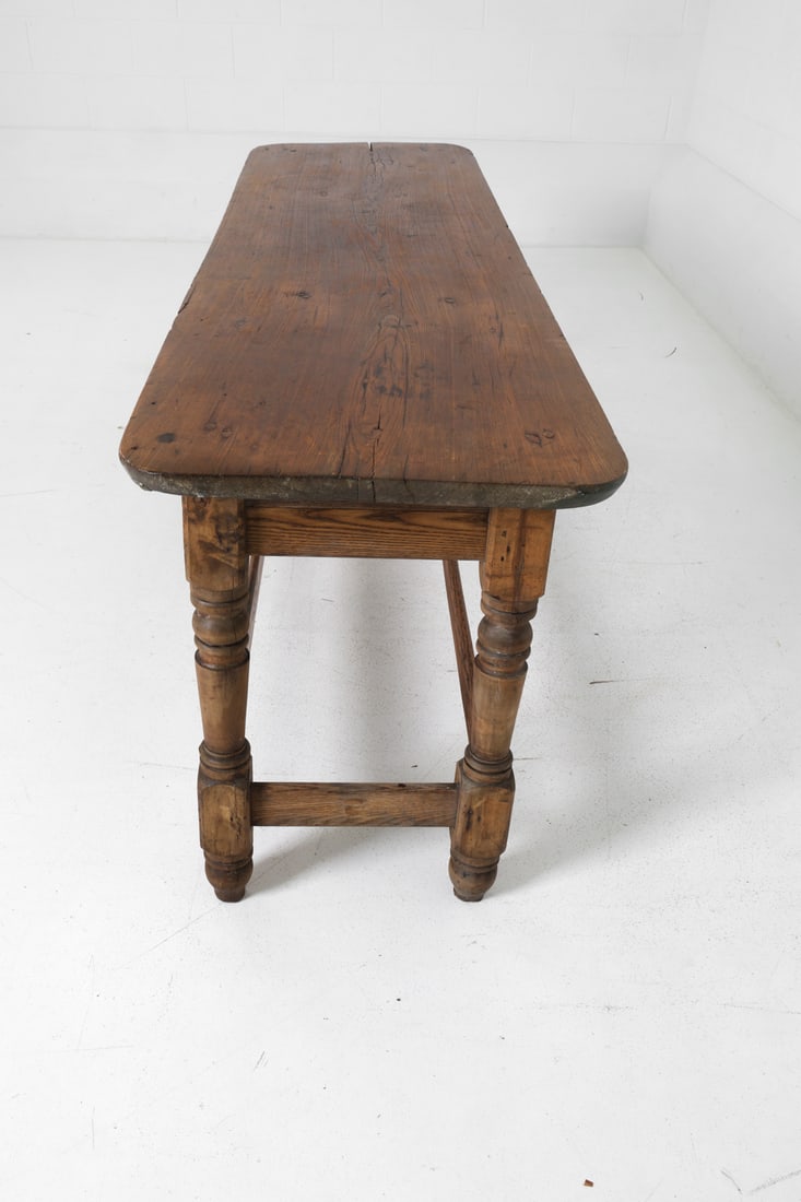 ANTIQUE OAK CONSOLE TABLE - 5