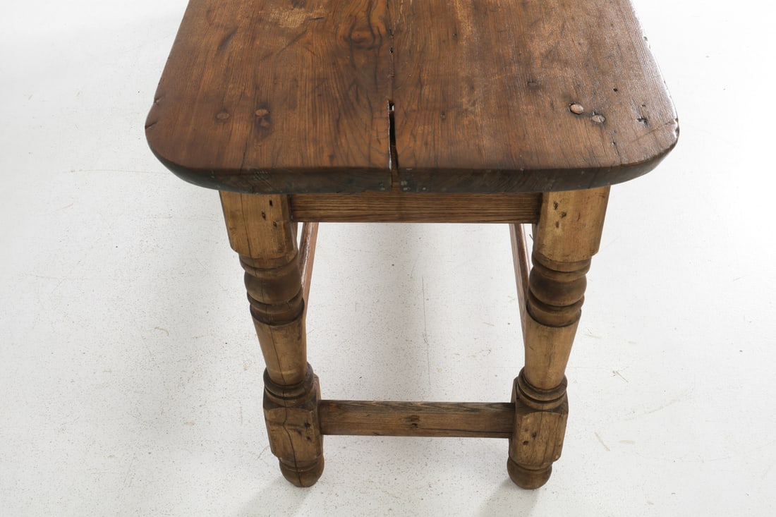 ANTIQUE OAK CONSOLE TABLE - 8