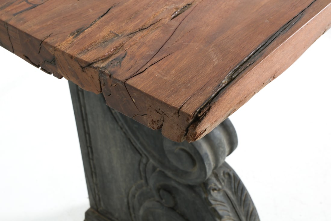 RUSTIC STYLE ARCHITECTURAL CORBEL CONSOLE TABLE - 11