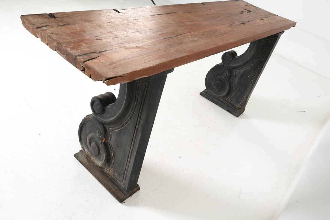 RUSTIC STYLE ARCHITECTURAL CORBEL CONSOLE TABLE - 14
