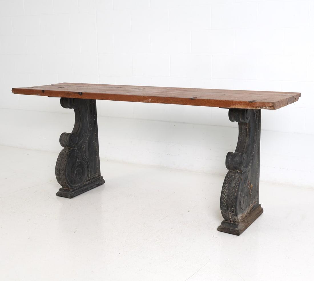 RUSTIC STYLE ARCHITECTURAL CORBEL CONSOLE TABLE - 2