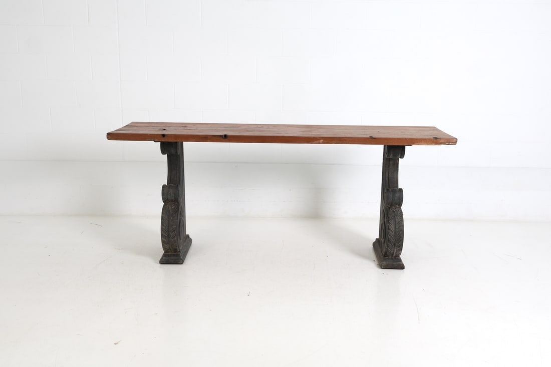RUSTIC STYLE ARCHITECTURAL CORBEL CONSOLE TABLE - 3