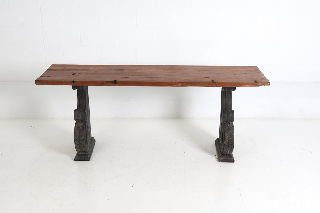 RUSTIC STYLE ARCHITECTURAL CORBEL CONSOLE TABLE - 4