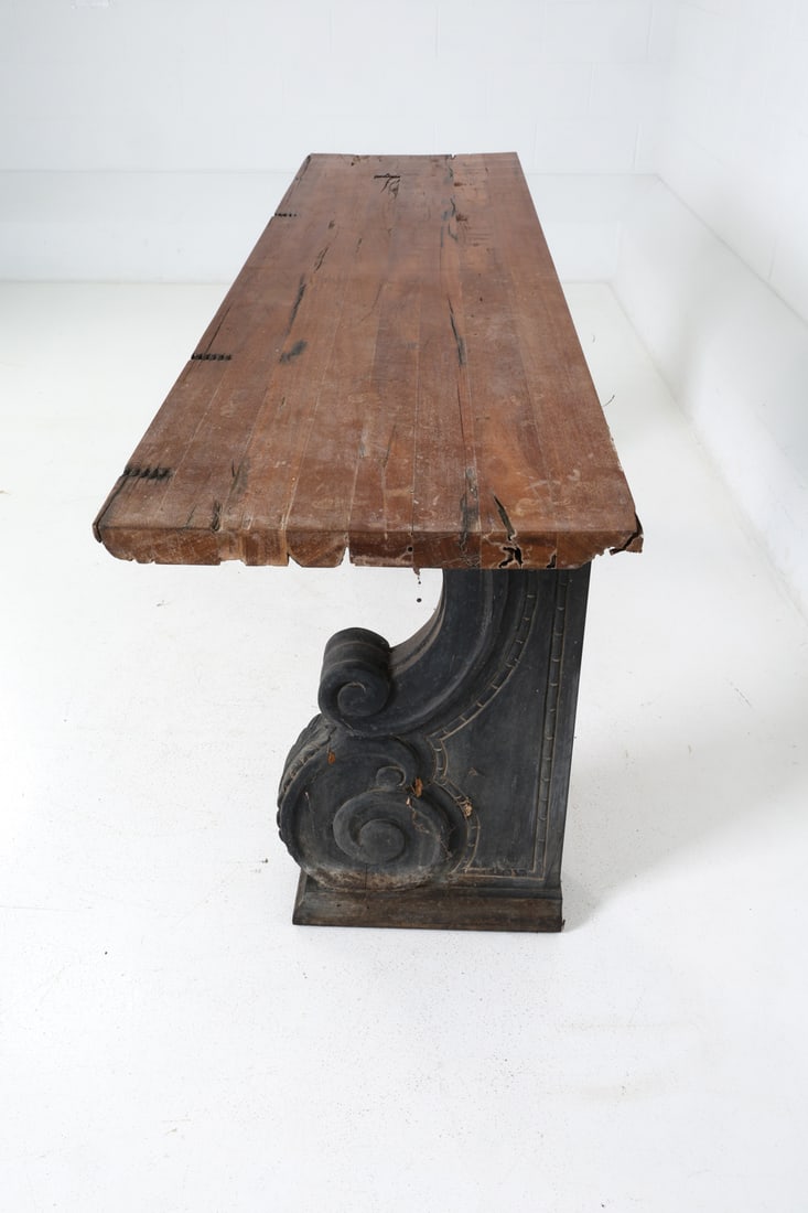 RUSTIC STYLE ARCHITECTURAL CORBEL CONSOLE TABLE - 5