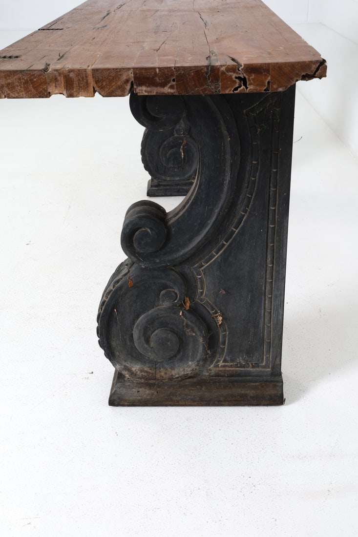 RUSTIC STYLE ARCHITECTURAL CORBEL CONSOLE TABLE - 6