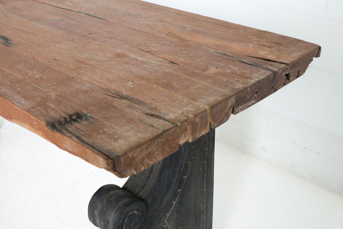 RUSTIC STYLE ARCHITECTURAL CORBEL CONSOLE TABLE - 7