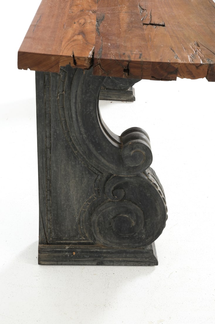 RUSTIC STYLE ARCHITECTURAL CORBEL CONSOLE TABLE - 9