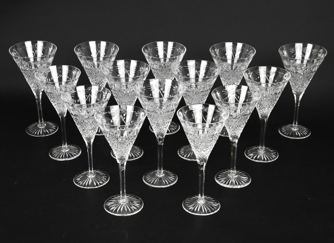 STUART CRYSTAL WINE STEMWARE GROUPING - 2
