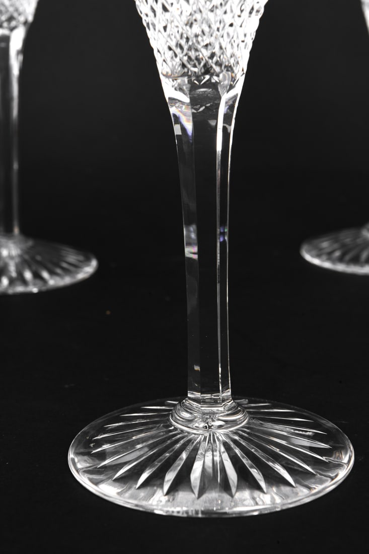 STUART CRYSTAL WINE STEMWARE GROUPING - 6