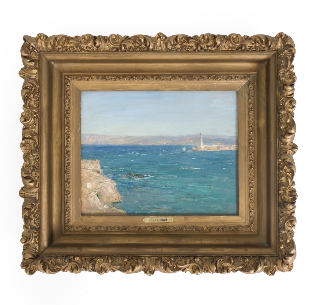 EMILE DELOBRE (1873-1956) LANDSCAPE OIL ON BOARD (1 of 9)