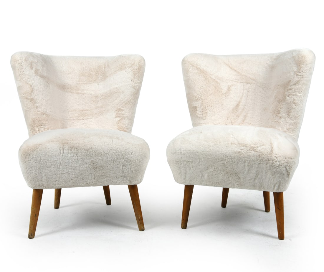 PAIR OF GERMAN SLIPPER CHAIRS C. 1950S (1 of 12)