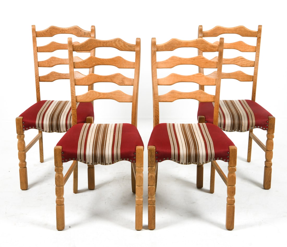 (4) ATTR. KJAERNULF DANISH OAK DINING CHAIRS (1 of 18)