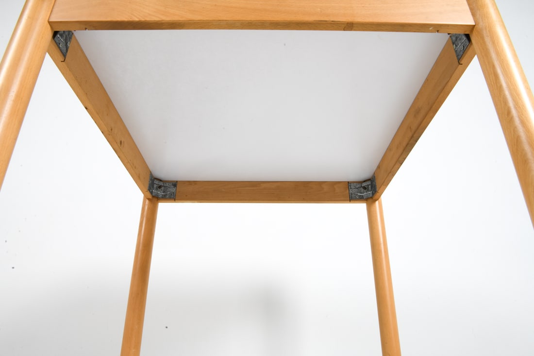 JORGEN BAEKMARK DANISH BEECH SIDE TABLE C. 1960S - 6